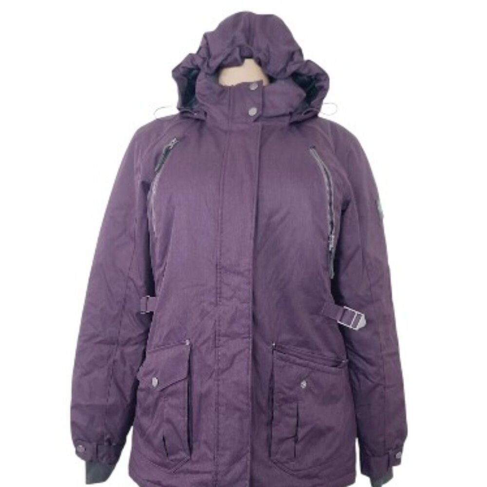 Columbia Women's Purple Hooded Outdoor Winter‎ Insulated Snow Jacket Size L